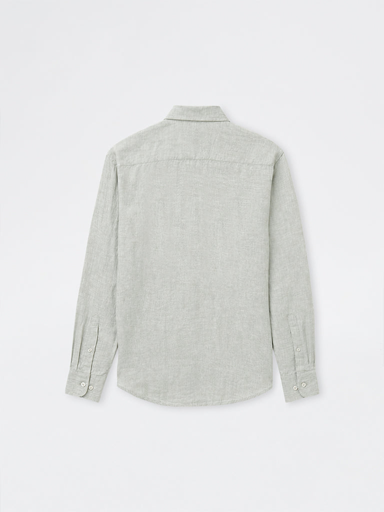 Ascot Sage Relaxed-Fit Linen Shirt