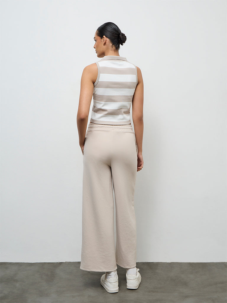 Nuoflexx Taupe High-Rise Track Pants