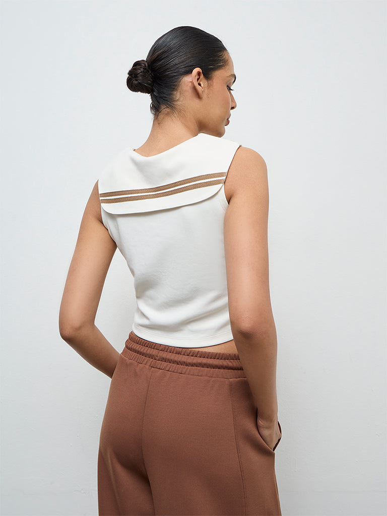 Nuoflexx Cream Text Design Top