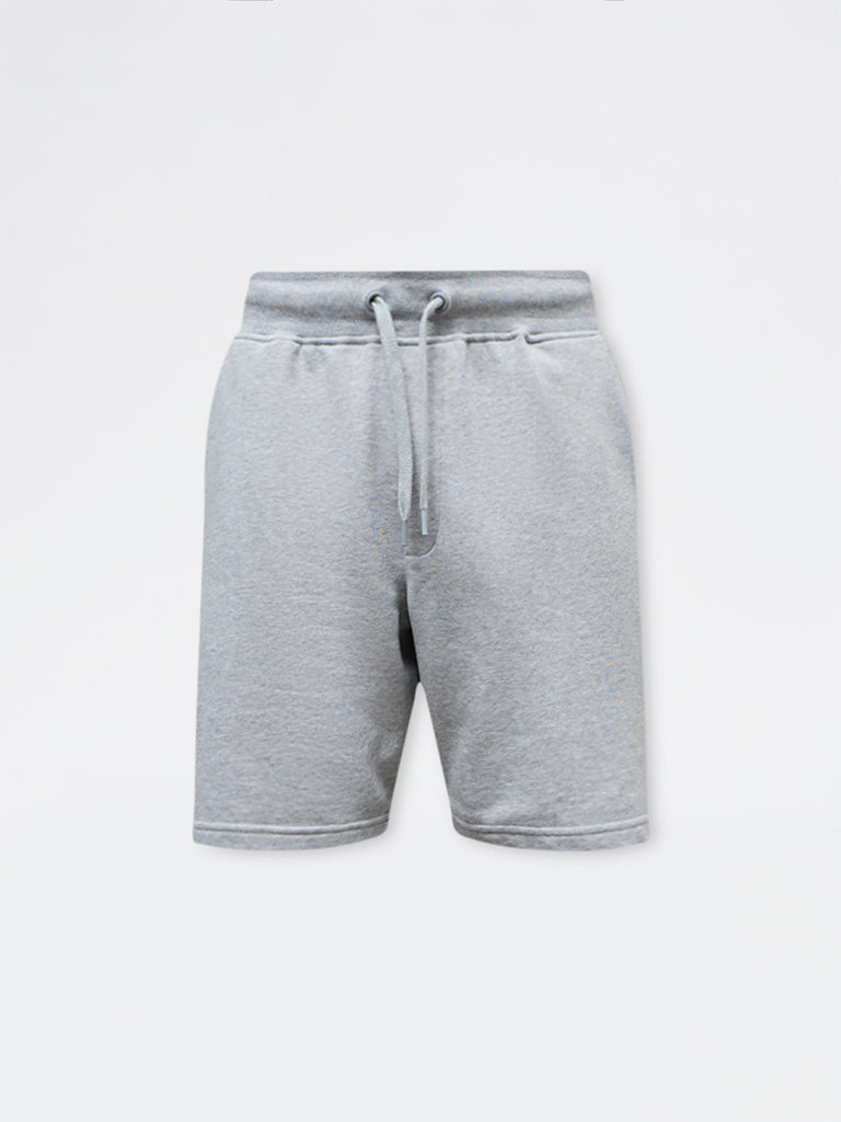 WES Casuals Grey Relaxed Fit Mid-Rise Shorts