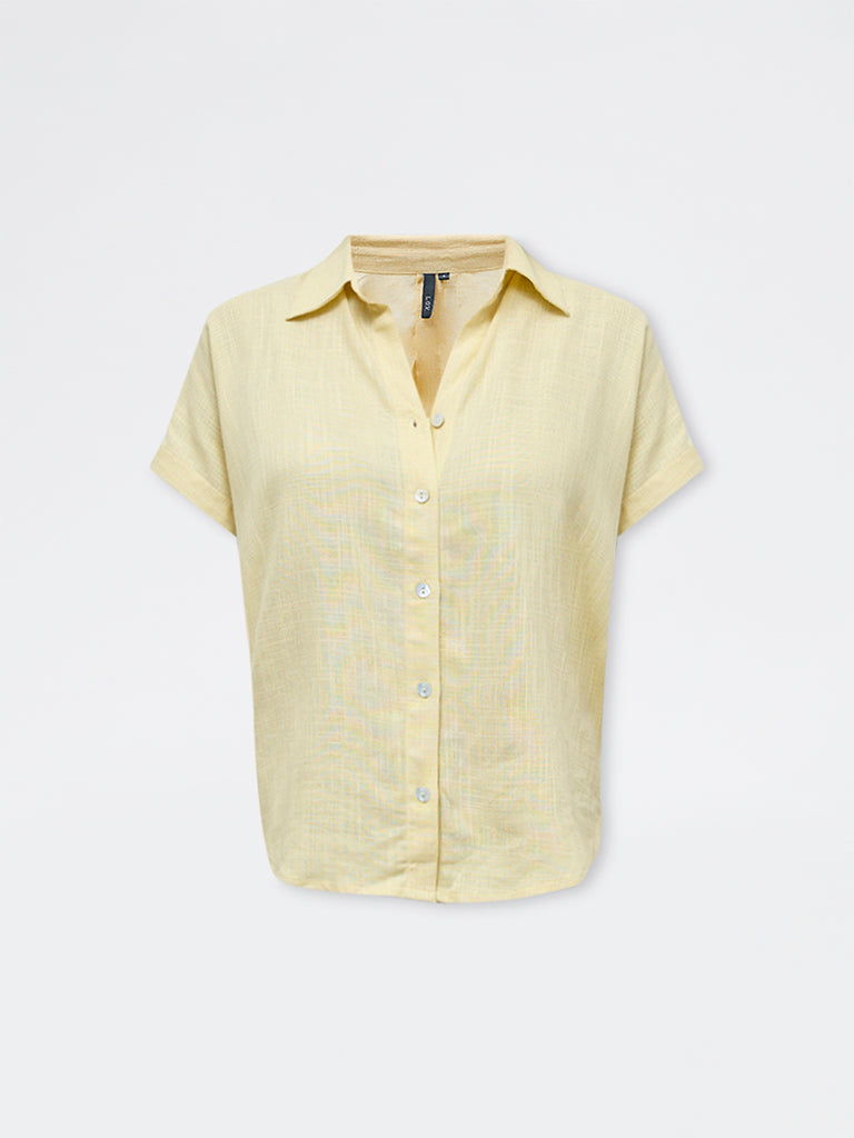 LOV Yellow Solid Shirt
