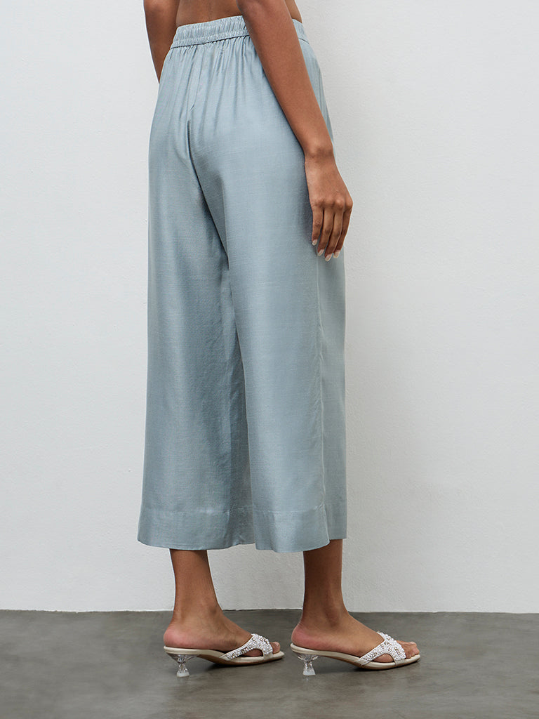 Zuba Dusty Blue Solid Pants