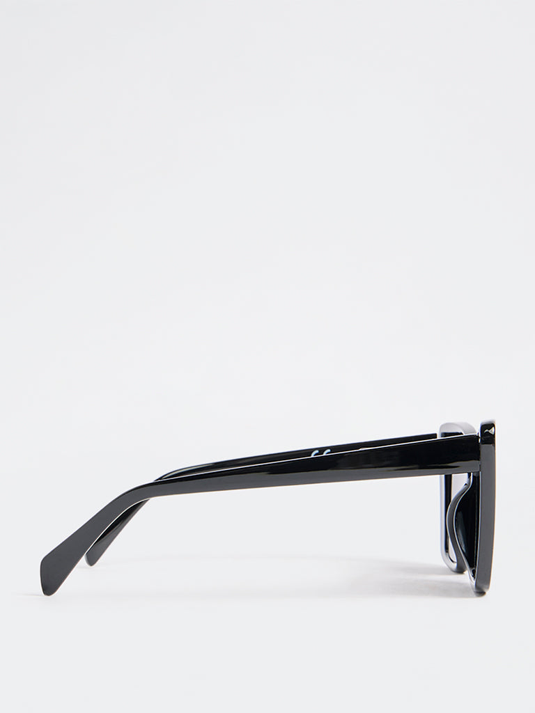 Westside Accessories Black Oversized Sunglasses with Pouch