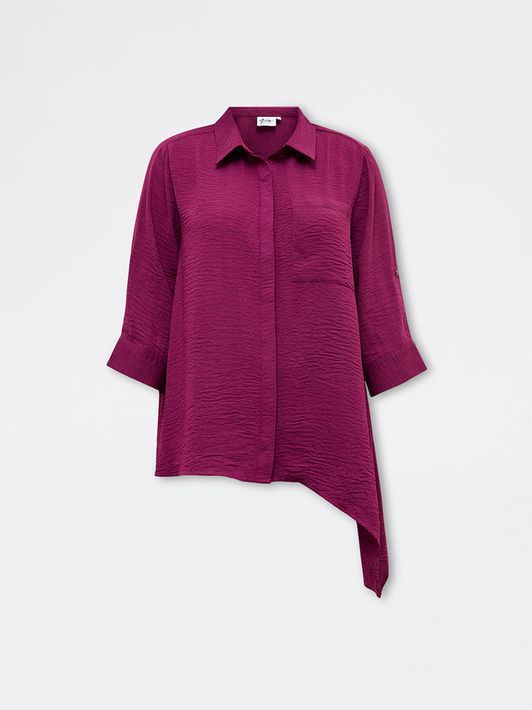 Gia Wine Textured Shirt
