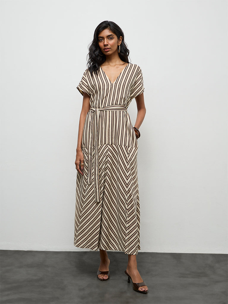 westside beige dress Wardrobe by Westside Beige A-line Waistcoat Dress