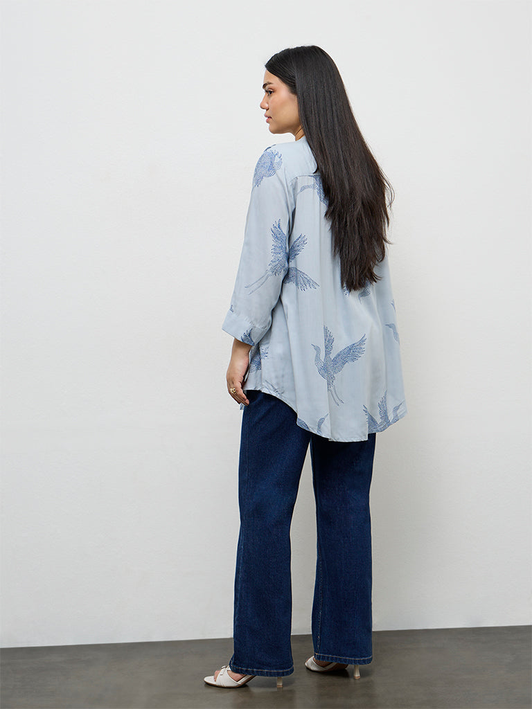 Diza Blue Bird Printed Tunic