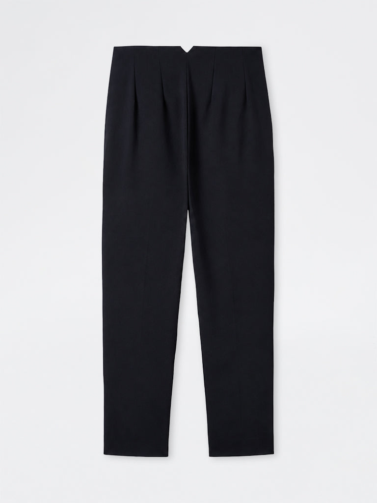 Wardrobe Navy Solid High-Rise Trousers