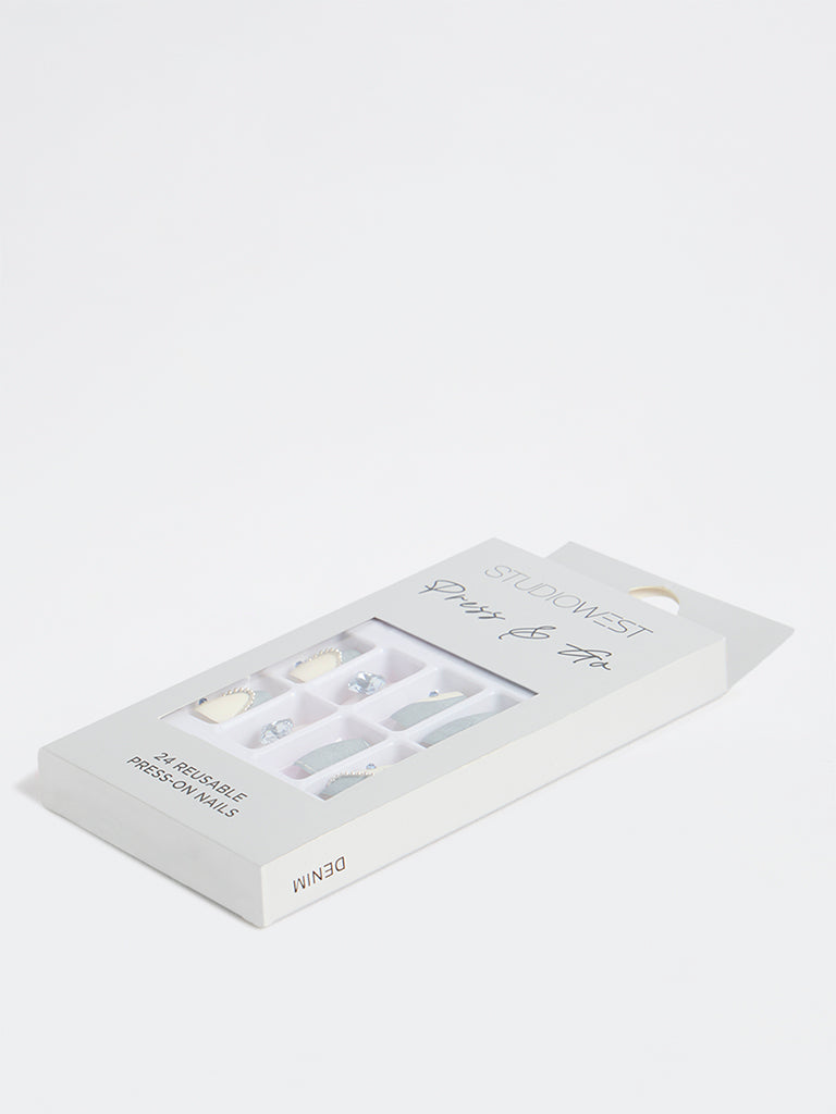 Studiowest Blue Denim Press-On Nail Set