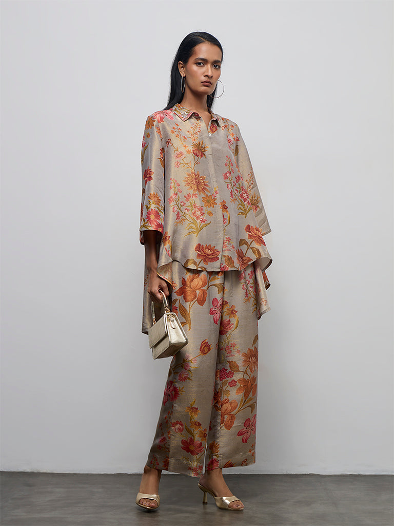 Buy Vark Grey Floral Pattern Co-ord Set from Westside