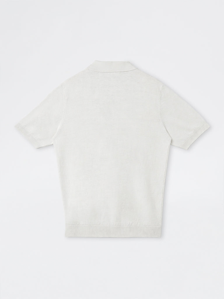 ETA Off-White Relaxed-Fit Cotton-Blend Polo T-Shirt