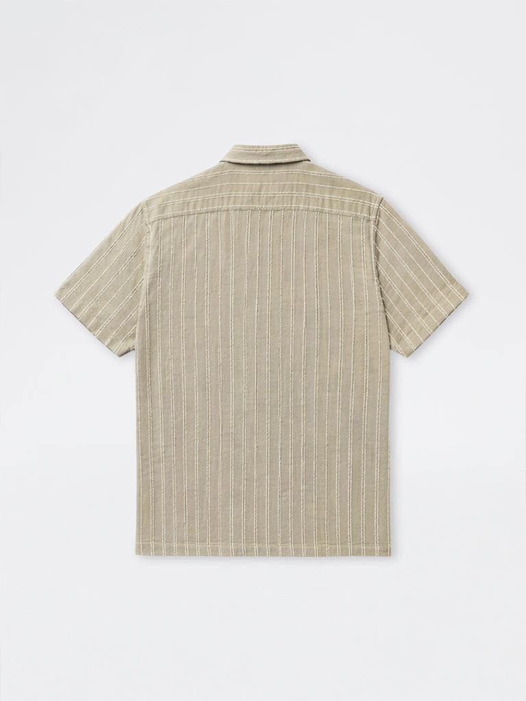ETA Light Sage Nature-Inspired Relaxed-Fit Cotton Shirt