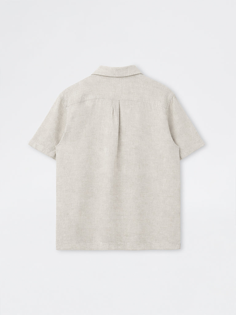 ETA Off-White Solid Relaxed-Fit Shirt