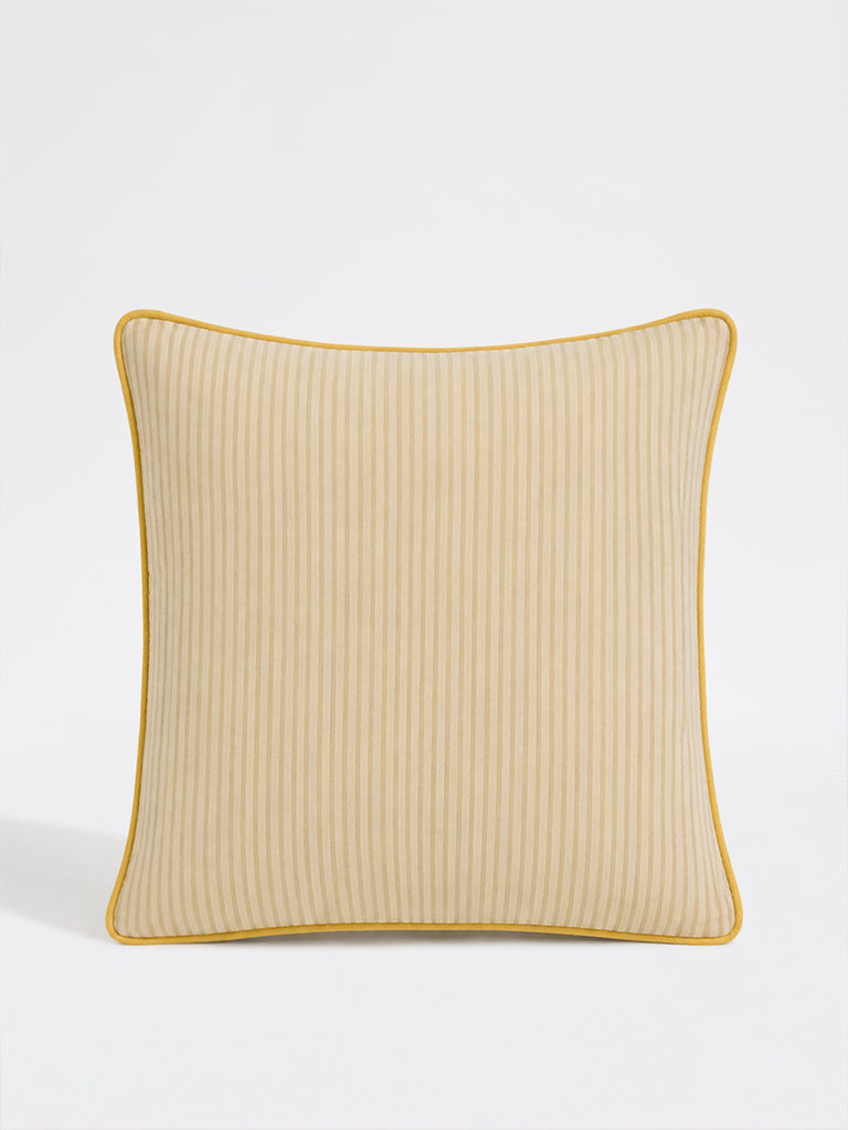 Westside Home Yellow Sunflower Applique Cushion Cover