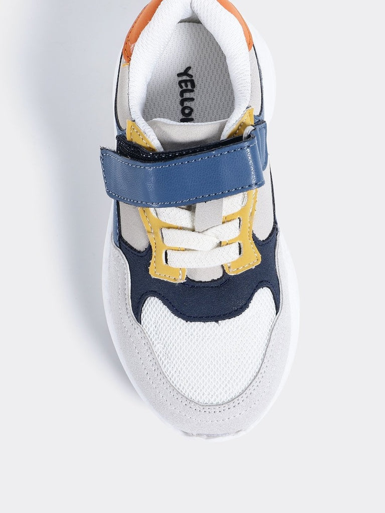 Yellow Multicolor Colorblocked Sneakers