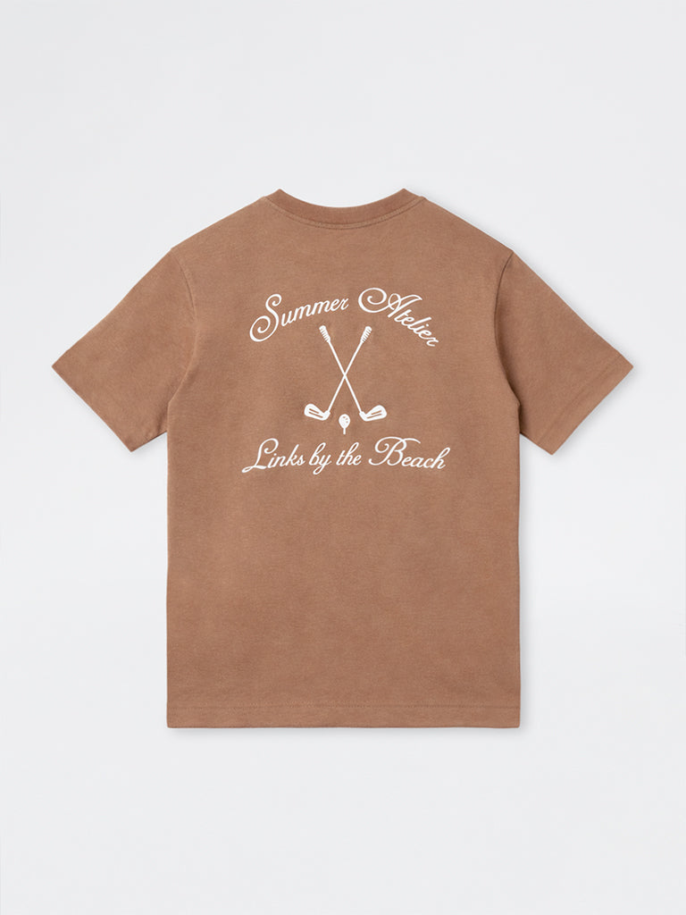 Nuoflexx Light Brown Relaxed-Fit Cotton-Blend T-Shirt