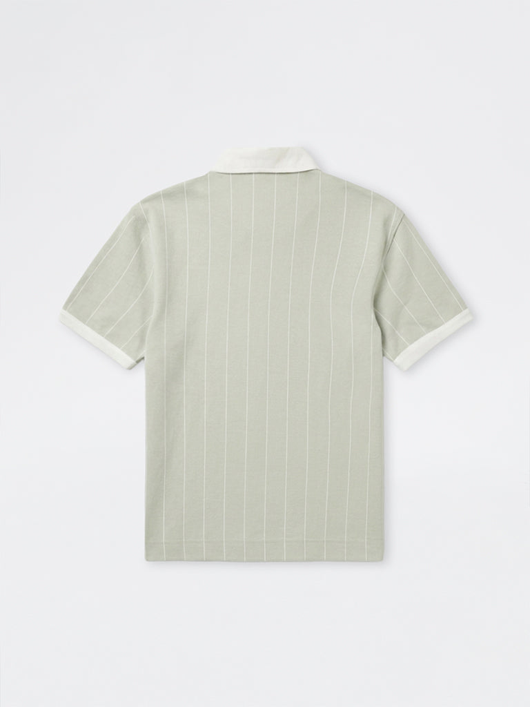 Nuoflexx Sage Striped Relaxed-Fit Cotton-Blend Polo T-Shirt