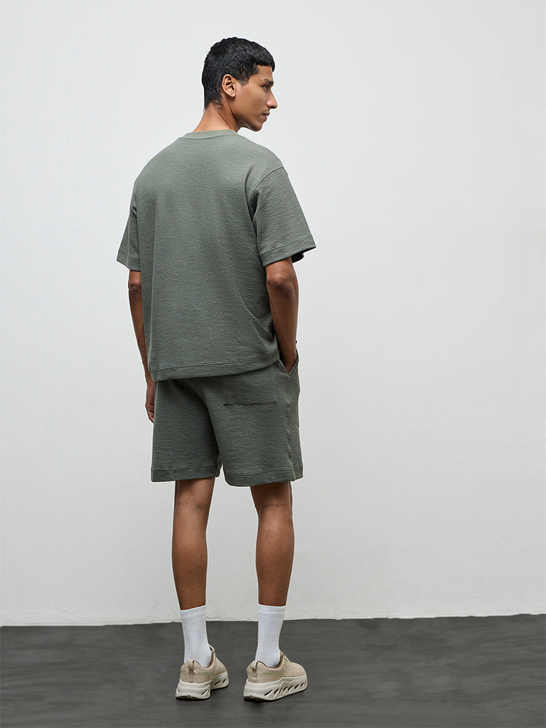 Nuoflexx Sage Relaxed-Fit Mid-Rise Cotton-Blend Shorts