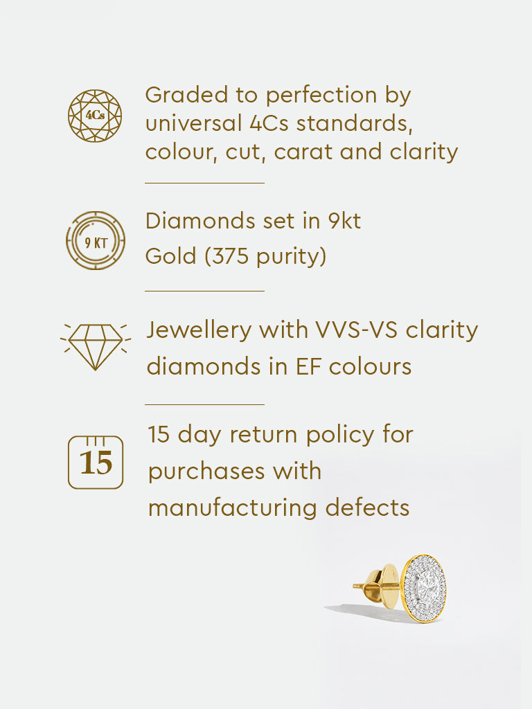 Oval Double Halo Lab Diamond Stud Earrings