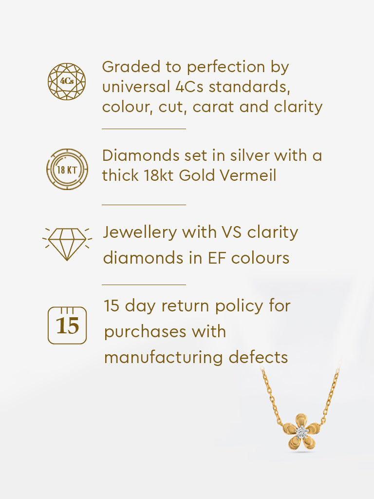 Yellow Lab Diamond Flower Necklace