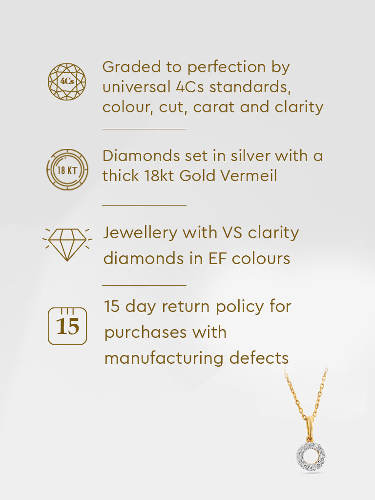 Yellow Lab Diamond Circle of Life Necklace