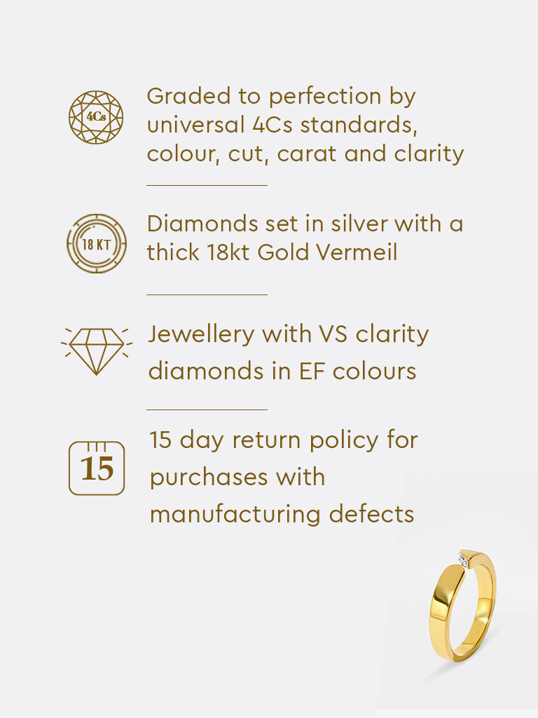 Yellow Lab Diamond Chevron Ring