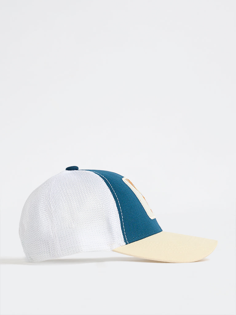 Nuon Blue Cat Embroidered Trucker Cap
