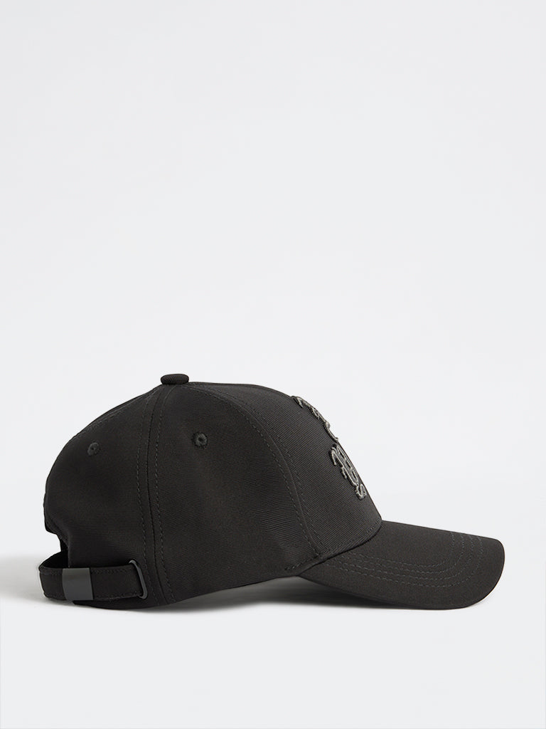 Nuon Black Text Embroidered Baseball Cap