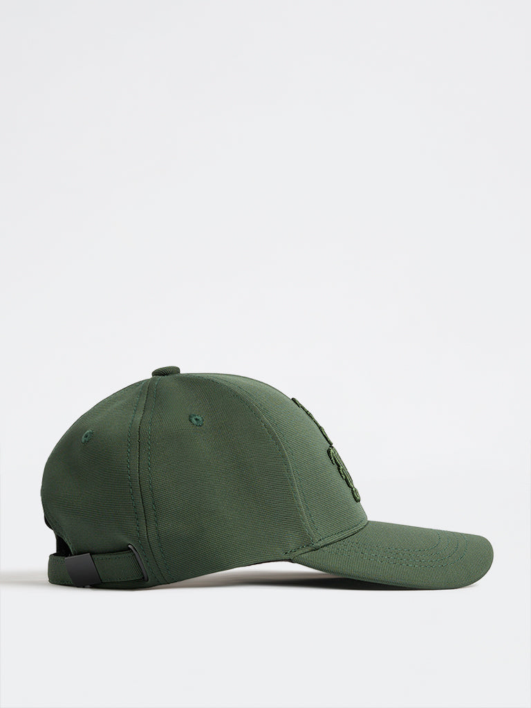 Nuon Green Text Embroidered Baseball Cap