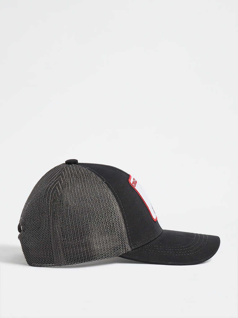 Nuon Black Bird Design Trucker Cap