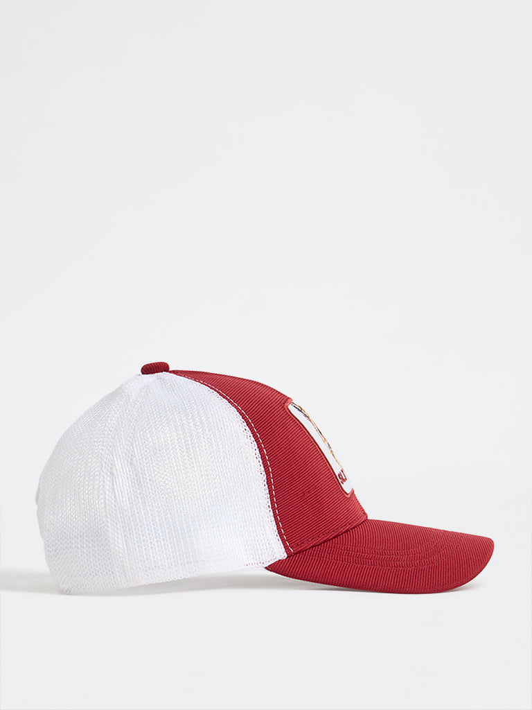 Nuon Red Animal Embroidered Trucker Cap
