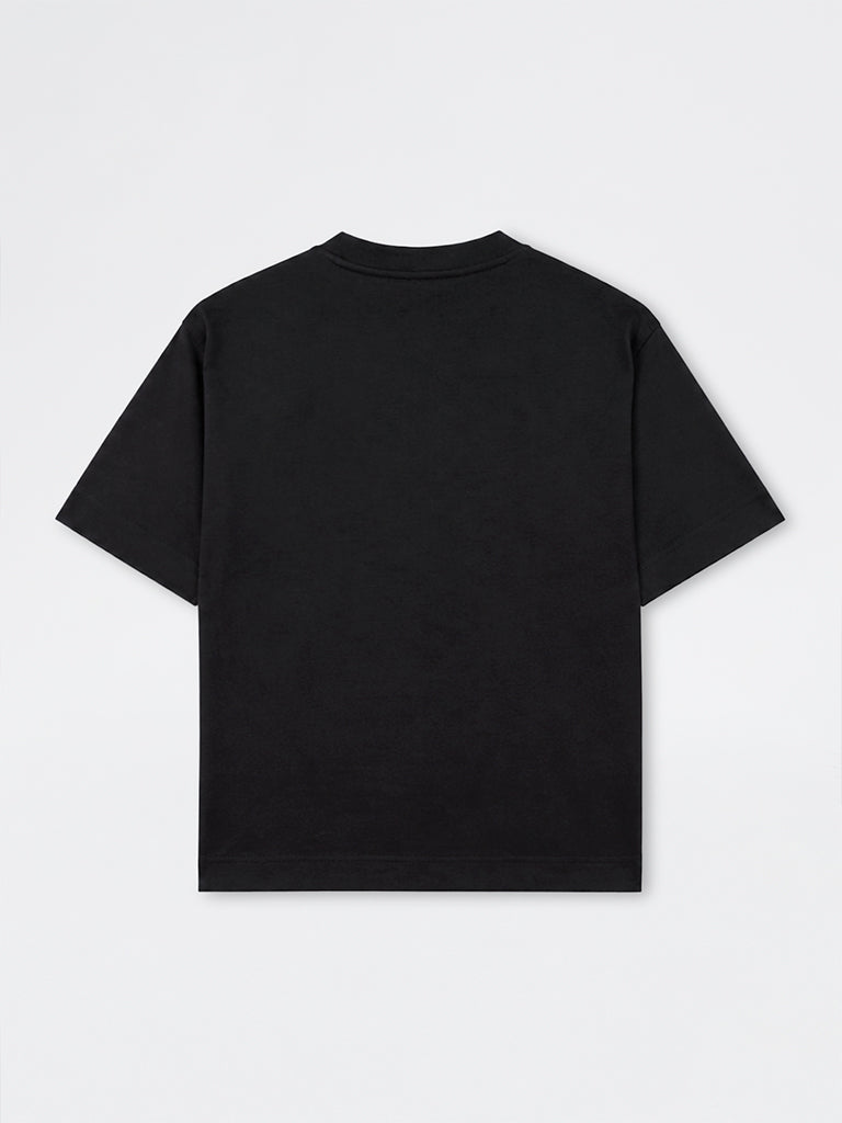 Nuoflexx Black Relaxed-Fit Cotton-Blend T-Shirt