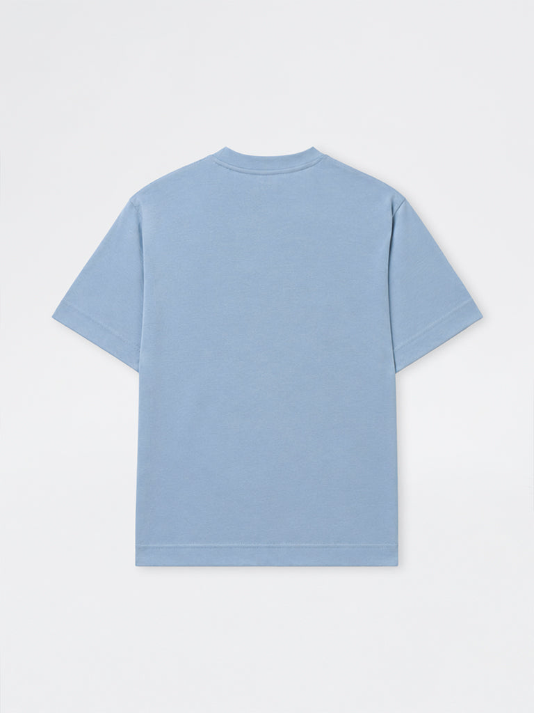 Nuoflexx Light Blue Relaxed-Fit Cotton-Blend T-Shirt