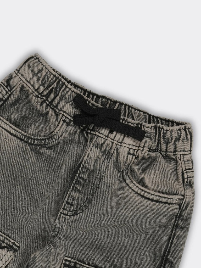 HOP Kids Boys Charcoal Mid Rise Straight Fit Jeans