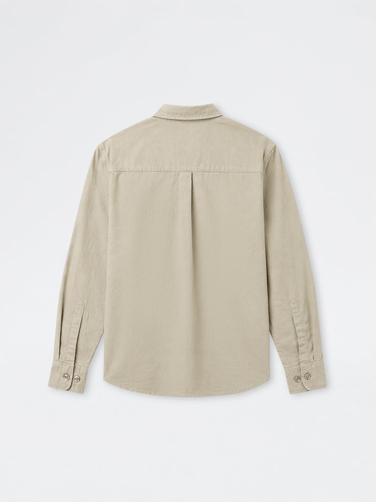 Nuon Light Beige Relaxed-Fit Cotton Shirt
