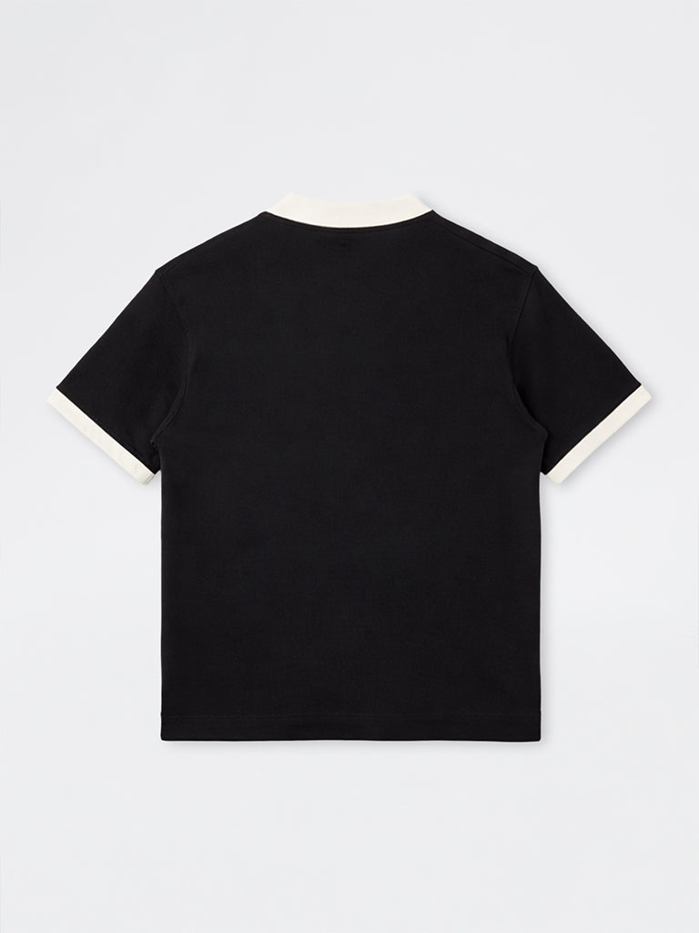 Nuon Black Relaxed-Fit Cotton-Blend T-Shirt
