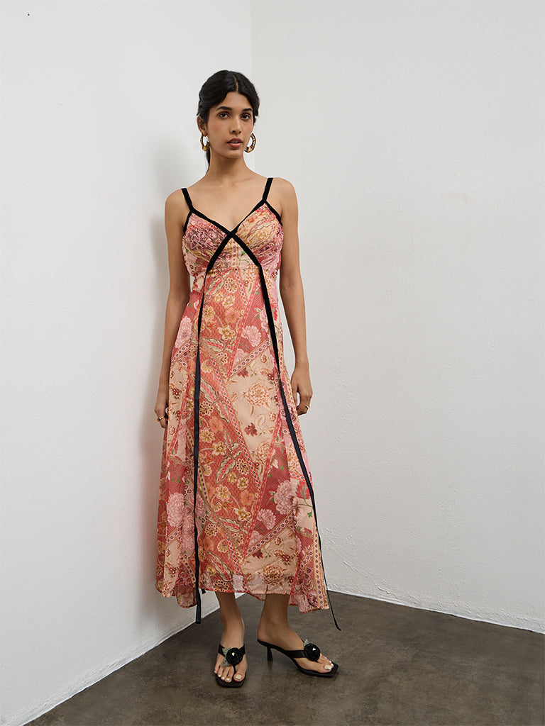 Buy LOV Multicolor Printed Empire A-Line Dress from Westside