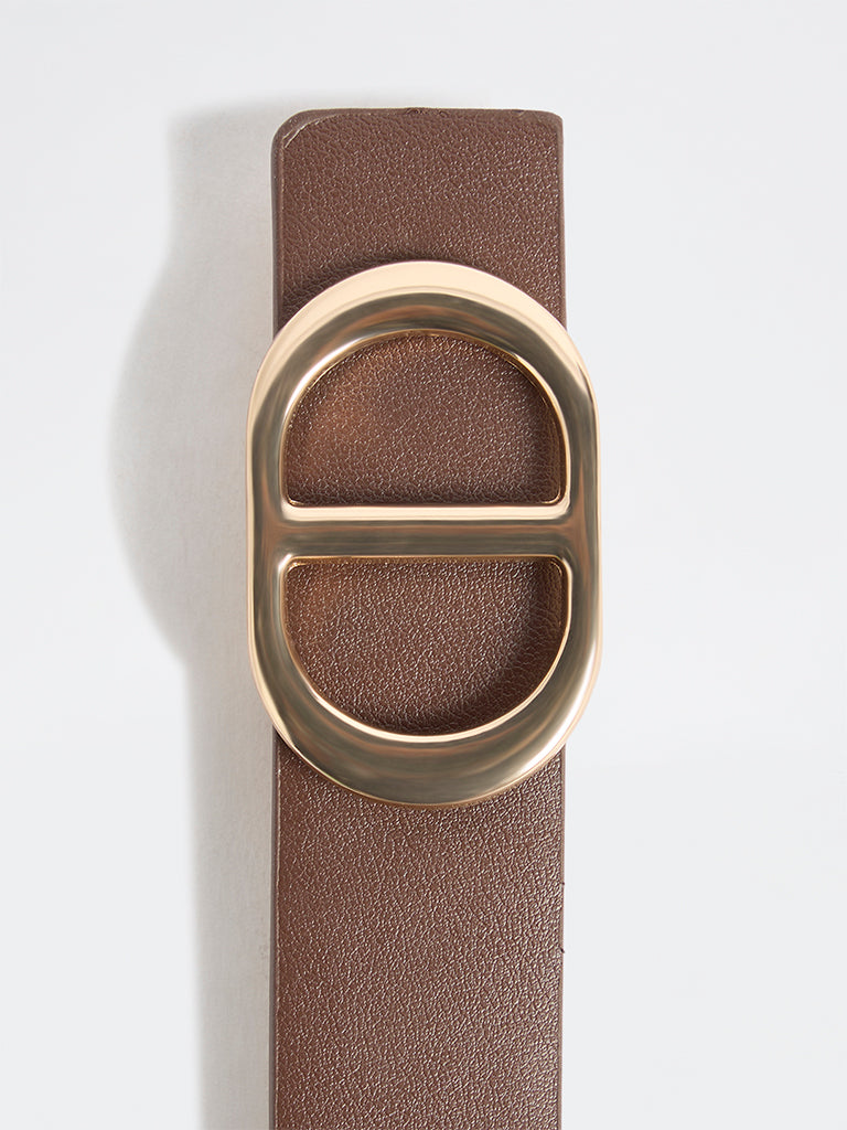 Westside Accessories Brown CD-Buckle Belt