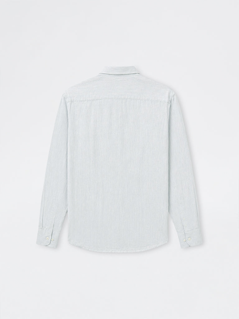 Ascot Light Blue Relaxed-Fit Linen Shirt