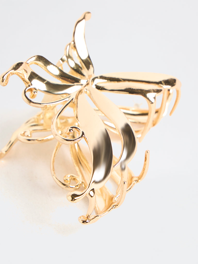 Westside Accessories Gold Butterfly Claw Clip
