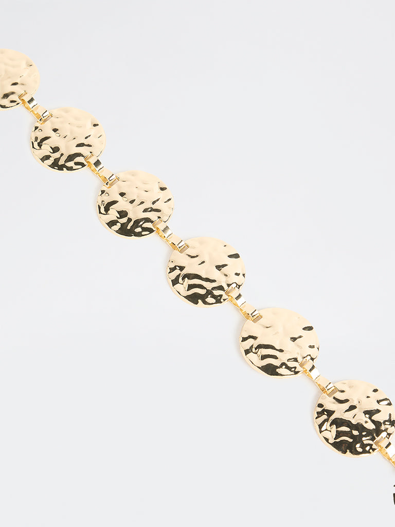 Westside Accessories Gold Hammered Coin Belt