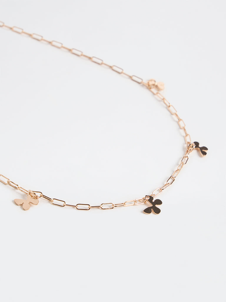 Westside Accessories Gold Butterfly Charm Necklace