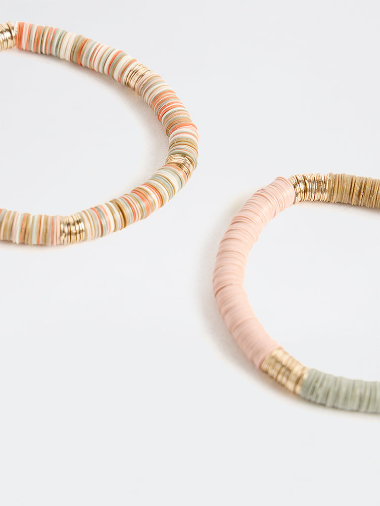 Westside Accessories Multicoloured Beaded Elastic Bracelets