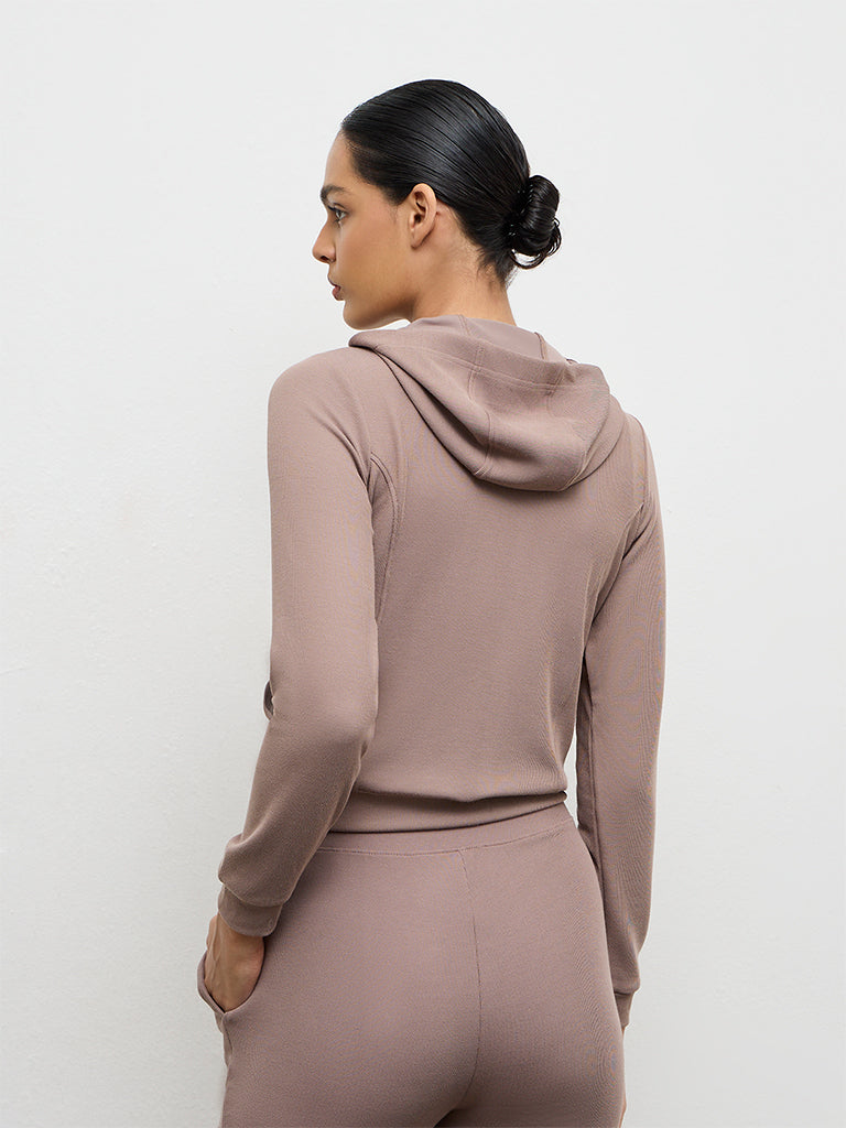 Nuoflexx Dusty Brown Hooded Jacket