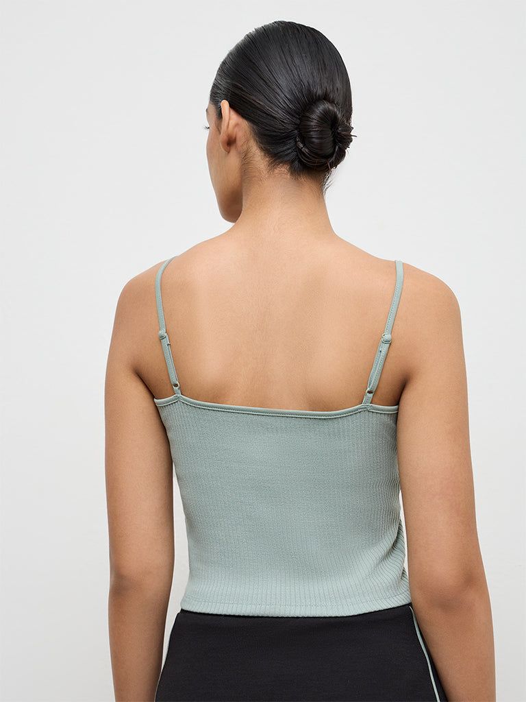 Nuoflexx Sage Green Ribbed Top