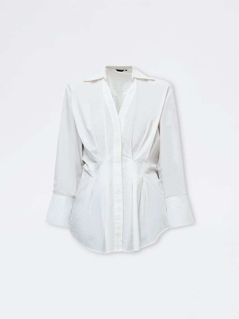 Wardrobe White Cotton Shirt
