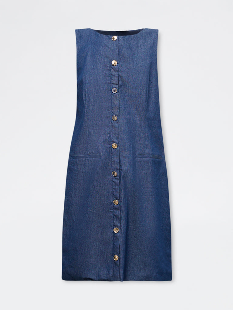 Wardrobe Indigo Denim Straight Dress
