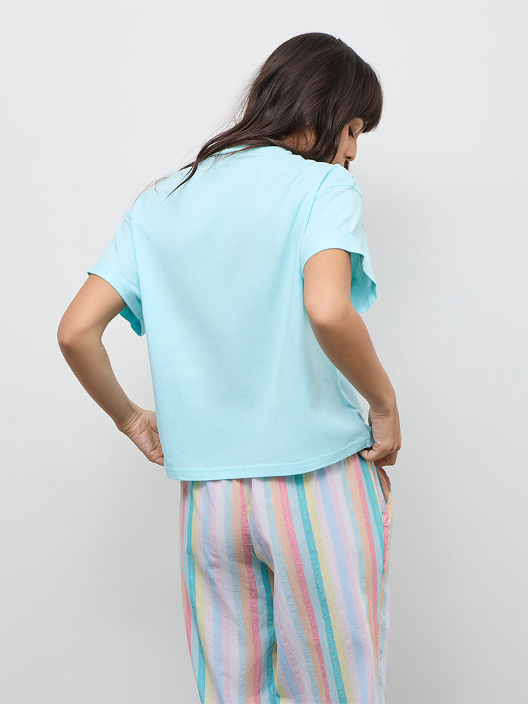 Wunderlove Aqua Cotton T-Shirt
