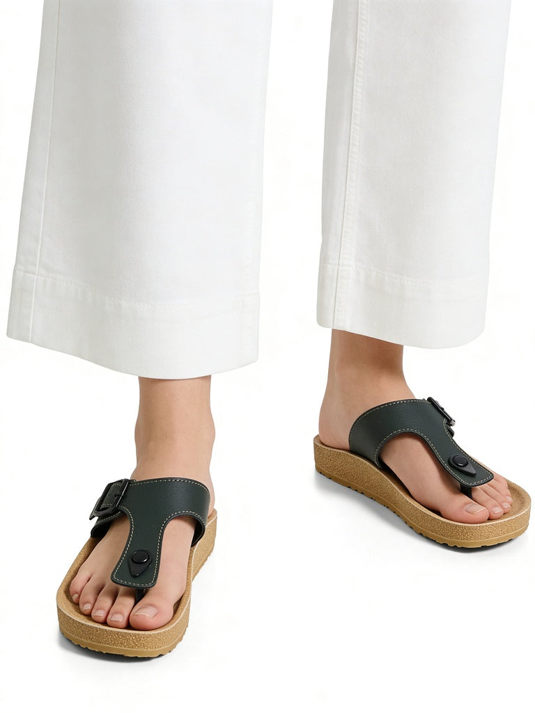 SOLEPLAY Olive Thong Slides
