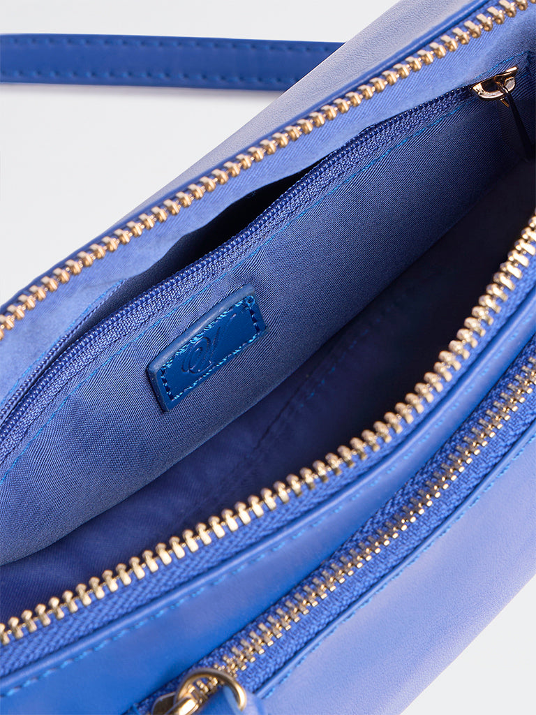Westside Blue Studded Sling Bag