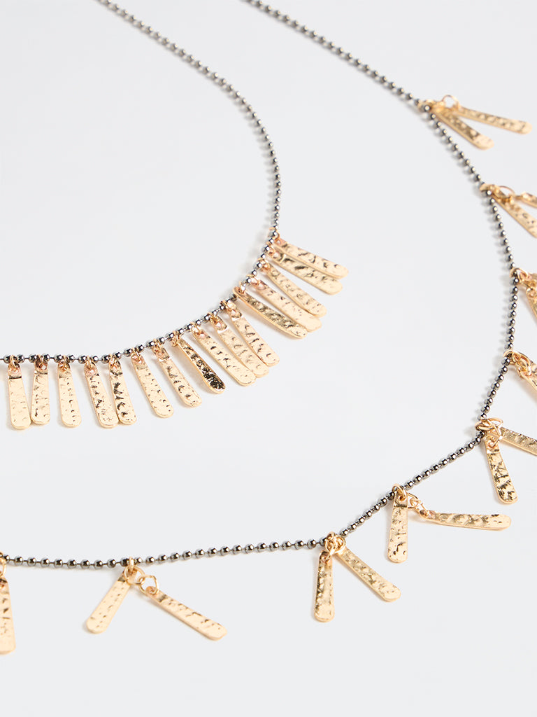 Westside Accessories Gold Metal Necklaces - Pack of 2